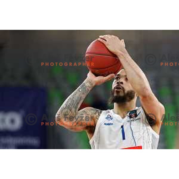 Of Cedevita Olimpija in action during 7days EuroCup regular season basketball match between Cedevita Olimpija and Buducnost Vol in Stozice, Arena, Ljubljana, Slovenia on March 8, 2022