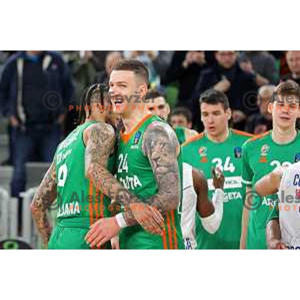 Alen Omic of Cedevita Olimpija in action during 7days EuroCup regular season basketball match between Cedevita Olimpija and Buducnost Vol in Stozice, Arena, Ljubljana, Slovenia on March 8, 2022