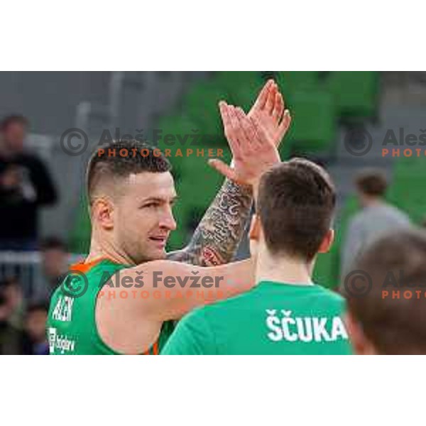 Alen Omic of Cedevita Olimpija in action during 7days EuroCup regular season basketball match between Cedevita Olimpija and Buducnost Vol in Stozice, Arena, Ljubljana, Slovenia on March 8, 2022