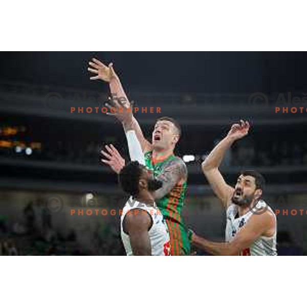 Alen Omic of Cedevita Olimpija in action during 7days EuroCup regular season basketball match between Cedevita Olimpija and Buducnost Vol in Stozice, Arena, Ljubljana, Slovenia on March 8, 2022