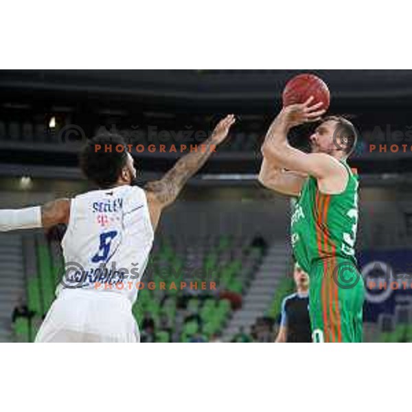 Zoran Dragic of Cedevita Olimpija in action during 7days EuroCup regular season basketball match between Cedevita Olimpija and Buducnost Voli in Stozice, Arena, Ljubljana, Slovenia on March 8, 2022