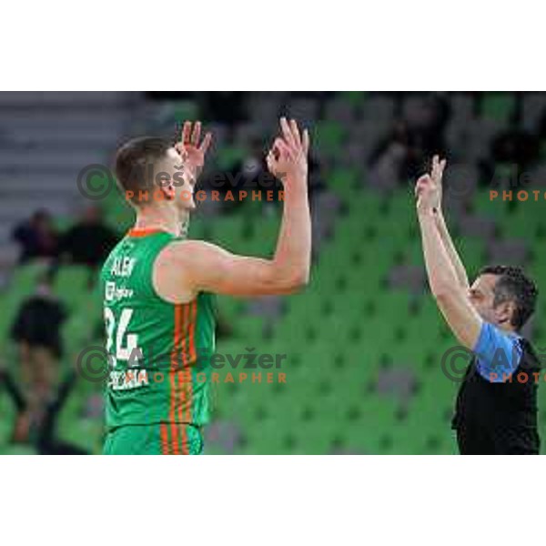 Alen Omic of Cedevita Olimpija in action during 7days EuroCup regular season basketball match between Cedevita Olimpija and Buducnost Vol in Stozice, Arena, Ljubljana, Slovenia on March 8, 2022