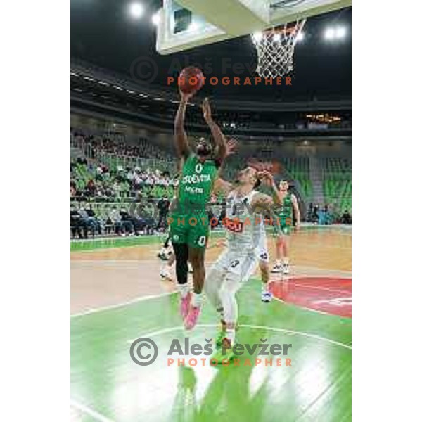 Jacob Pullen of Cedevita Olimpija in action during 7days EuroCup regular season basketball match between Cedevita Olimpija and Buducnost Voli in Stozice, Arena, Ljubljana, Slovenia on March 8, 2022