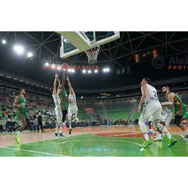 Jacob Pullen of Cedevita Olimpija in action during 7days EuroCup regular season basketball match between Cedevita Olimpija and Buducnost Voli in Stozice, Arena, Ljubljana, Slovenia on March 8, 2022