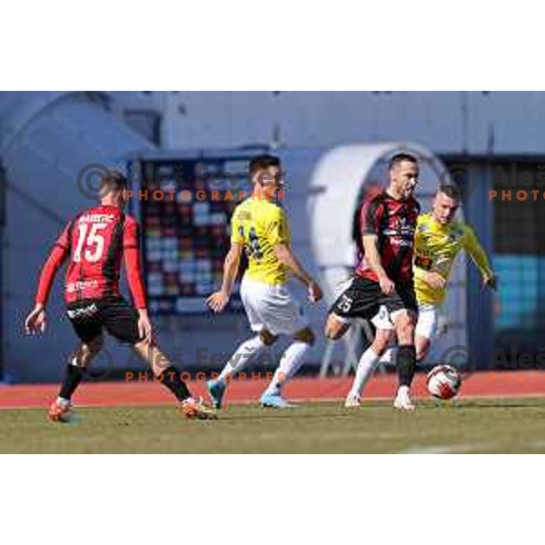 Dino Stancic in action during Prva Liga Telemach 2021-2022 football match between Bravo and Tabor CB 24 Sezana in Ljubljana , Slovenia on March 9, 2022