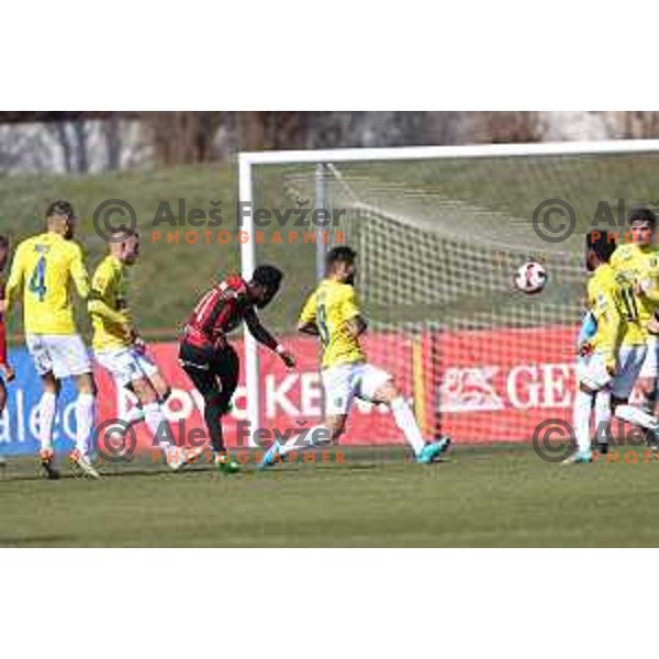 Nemanja Jaksic in action during Prva Liga Telemach 2021-2022 football match between Bravo and Tabor CB 24 Sezana in Ljubljana , Slovenia on March 9, 2022