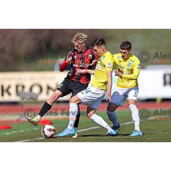 Vid Koderman in action during Prva Liga Telemach 2021-2022 football match between Bravo and Tabor CB 24 Sezana in Ljubljana , Slovenia on March 9, 2022