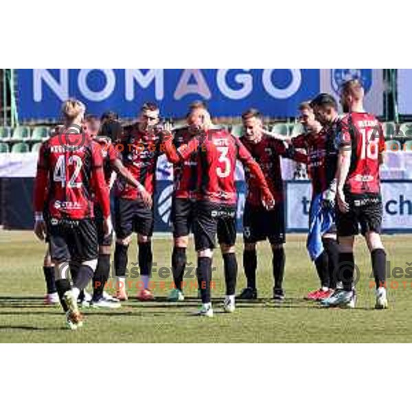 in action during Prva Liga Telemach 2021-2022 football match between Bravo and Tabor CB 24 Sezana in Ljubljana, Slovenia on March 9, 2022