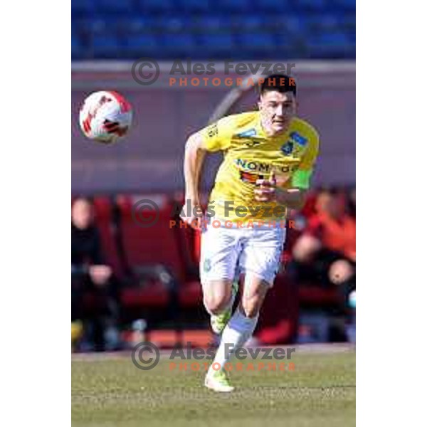 in action during Prva Liga Telemach 2021-2022 football match between Bravo and Tabor CB 24 Sezana in Ljubljana, Slovenia on March 9, 2022