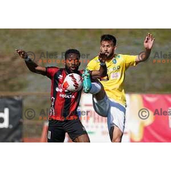 Nemanja Jaksic in action during Prva Liga Telemach 2021-2022 football match between Bravo and Tabor CB 24 Sezana in Ljubljana , Slovenia on March 9, 2022
