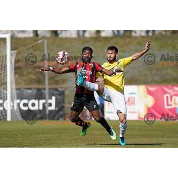 Nemanja Jaksic in action during Prva Liga Telemach 2021-2022 football match between Bravo and Tabor CB 24 Sezana in Ljubljana , Slovenia on March 9, 2022
