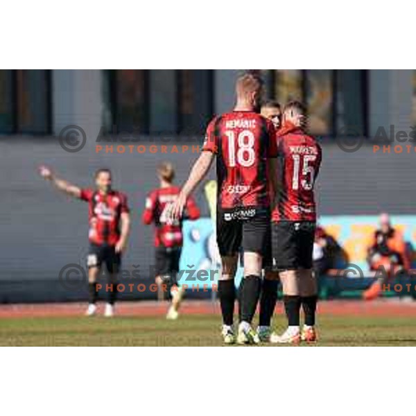 in action during Prva Liga Telemach 2021-2022 football match between Bravo and Tabor CB 24 Sezana in Ljubljana, Slovenia on March 9, 2022
