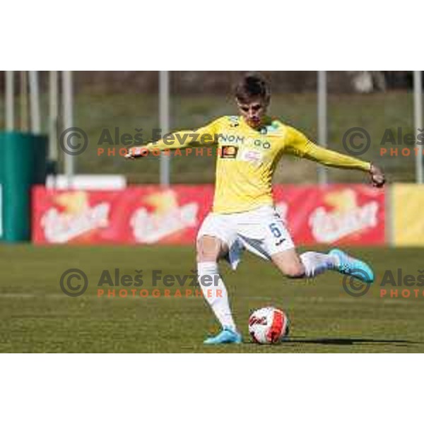 in action during Prva Liga Telemach 2021-2022 football match between Bravo and Tabor CB 24 Sezana in Ljubljana, Slovenia on March 9, 2022