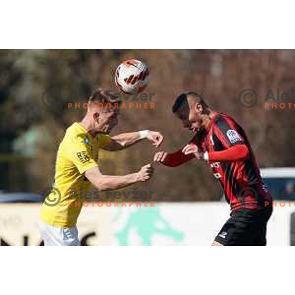 in action during Prva Liga Telemach 2021-2022 football match between Bravo and Tabor CB 24 Sezana in Ljubljana, Slovenia on March 9, 2022