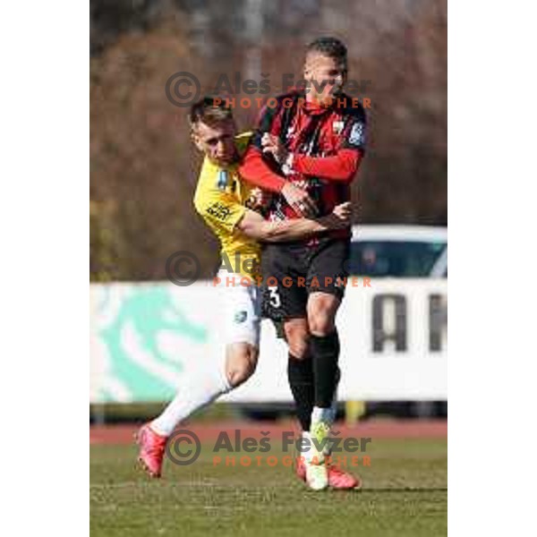 in action during Prva Liga Telemach 2021-2022 football match between Bravo and Tabor CB 24 Sezana in Ljubljana, Slovenia on March 9, 2022