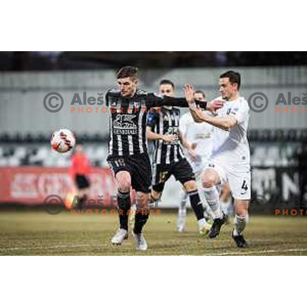 Nardin Mulahusejnovic in action during Prva liga Telemach football match between NS Mura and Olimpija in Fazanerija, Murska Sobota, Slovenia on March 10, 2022. Photo: Jure Banfi/www.alesfevzer.com