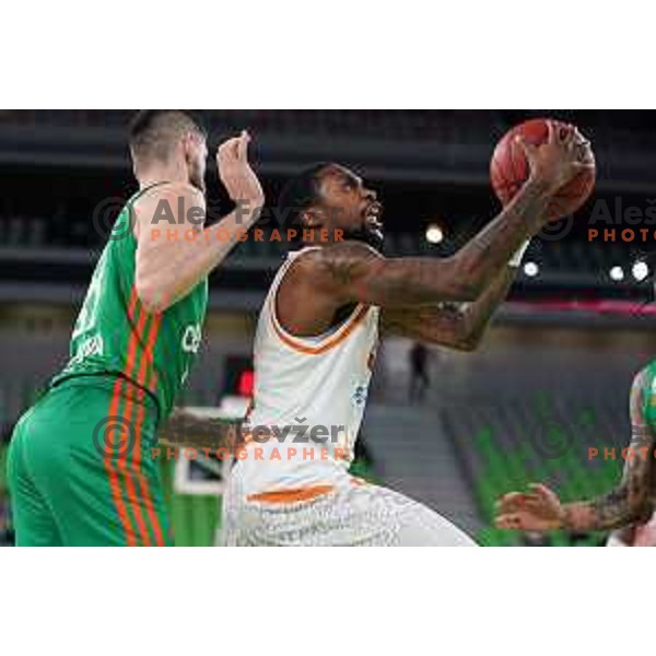 Kendrick Ray at 7days EuroCup regular season basketball match between Cedevita Olimpija and Promitheas in Stozice, Arena, Ljubljana, Slovenia on March 10, 2022