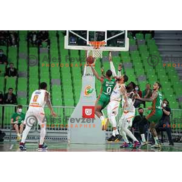 Jacob Pullen of Cedevita Olimpija in action during 7days EuroCup regular season basketball match between Cedevita Olimpija and Promitheas in Stozice, Arena, Ljubljana, Slovenia on March 10, 2022