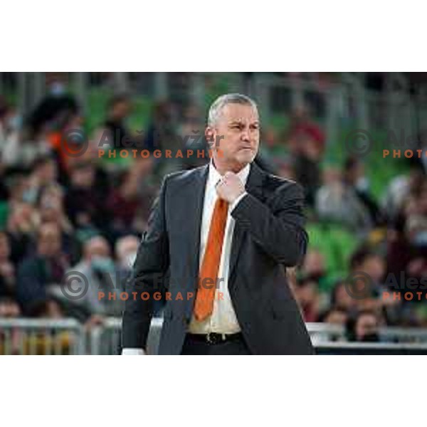 Head coach Ilias Zuros during 7days EuroCup regular season basketball match between Cedevita Olimpija and Promitheas in Stozice, Arena, Ljubljana, Slovenia on March 10, 2022