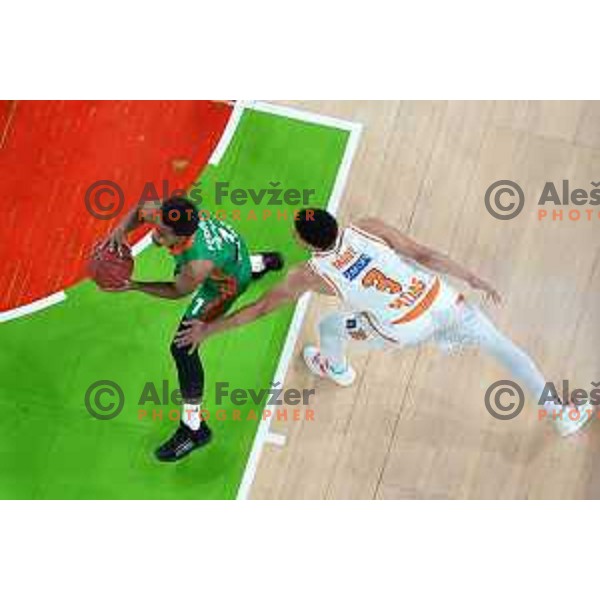 Yogi Ferrell of Cedevita Olimpija in action during 7days EuroCup regular season basketball match between Cedevita Olimpija and Promitheas in Stozice, Arena, Ljubljana, Slovenia on March 10, 2022