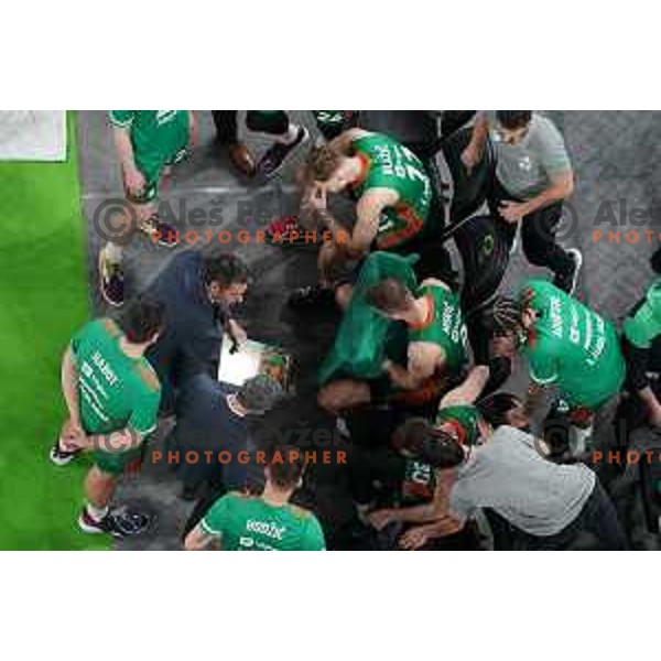 Jurica Golemac, head coach of Cedevita Olimpija in action during 7days EuroCup regular season basketball match between Cedevita Olimpija and Promitheas in Stozice, Arena, Ljubljana, Slovenia on March 10, 2022