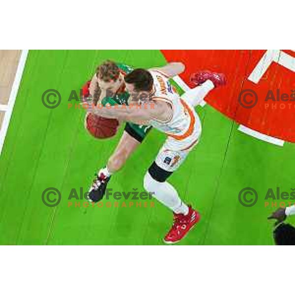 Jaka Blazic of Cedevita Olimpija in action during 7days EuroCup regular season basketball match between Cedevita Olimpija and Promitheas in Stozice, Arena, Ljubljana, Slovenia on March 10, 2022