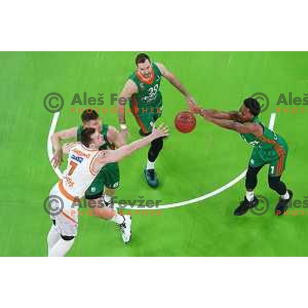 Yogi Ferrell of Cedevita Olimpija in action during 7days EuroCup regular season basketball match between Cedevita Olimpija and Promitheas in Stozice, Arena, Ljubljana, Slovenia on March 10, 2022