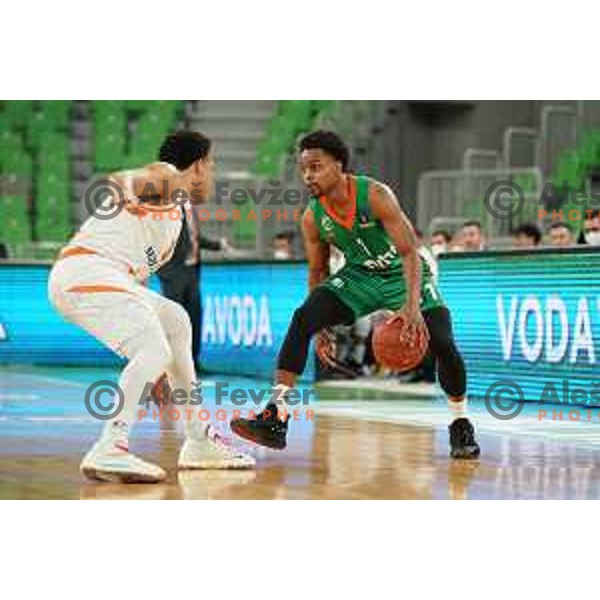 Yogi Ferrell of Cedevita Olimpija in action during 7days EuroCup regular season basketball match between Cedevita Olimpija and Promitheas in Stozice, Arena, Ljubljana, Slovenia on March 10, 2022
