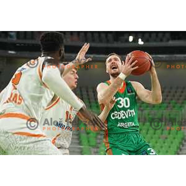 Zoran Dragic of Cedevita Olimpija in action during 7days EuroCup regular season basketball match between Cedevita Olimpija and Promitheas in Stozice, Arena, Ljubljana, Slovenia on March 10, 2022