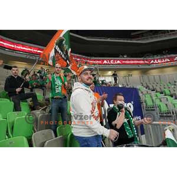 of Cedevita Olimpija in action during 7days EuroCup regular season basketball match between Cedevita Olimpija and Promitheas in Stozice, Arena, Ljubljana, Slovenia on March 10, 2022
