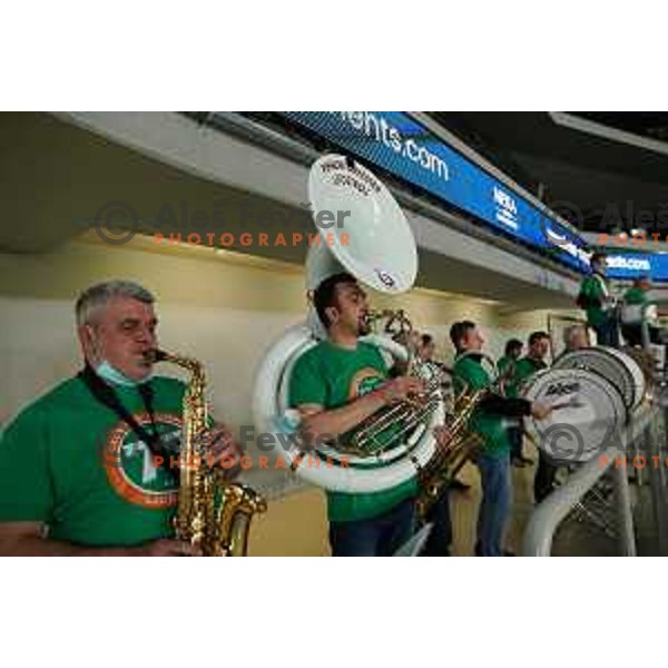 of Cedevita Olimpija in action during 7days EuroCup regular season basketball match between Cedevita Olimpija and Promitheas in Stozice, Arena, Ljubljana, Slovenia on March 10, 2022