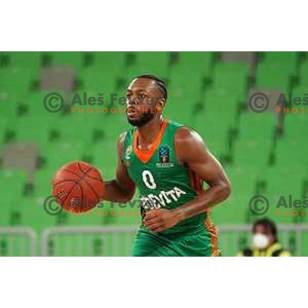 Jacob Pullen of Cedevita Olimpija in action during 7days EuroCup regular season basketball match between Cedevita Olimpija and Promitheas in Stozice, Arena, Ljubljana, Slovenia on March 10, 2022