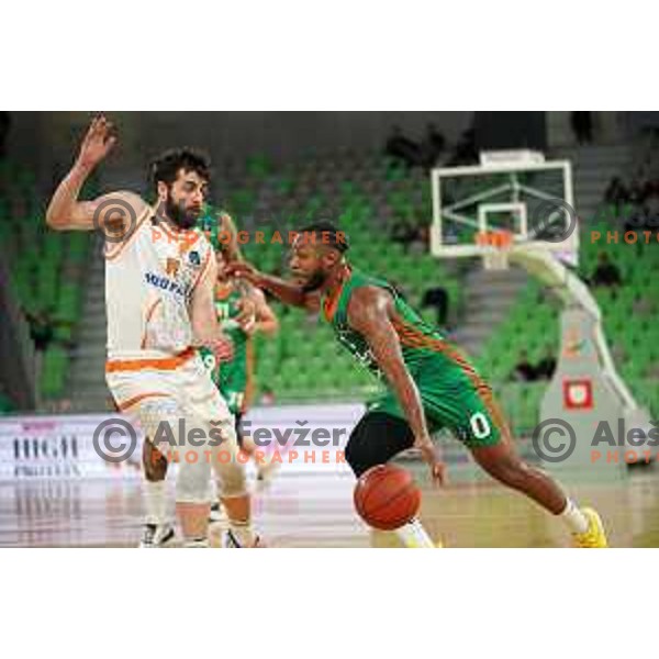 Jacob Pullen of Cedevita Olimpija in action during 7days EuroCup regular season basketball match between Cedevita Olimpija and Promitheas in Stozice, Arena, Ljubljana, Slovenia on March 10, 2022