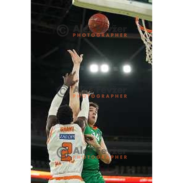 Blaz Habot of Cedevita Olimpija in action during 7days EuroCup regular season basketball match between Cedevita Olimpija and Promitheas in Stozice, Arena, Ljubljana, Slovenia on March 10, 2022