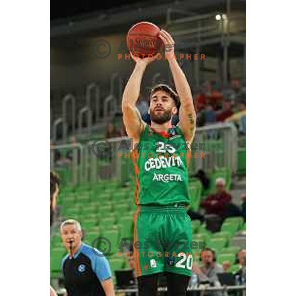 Alen Hodzic of Cedevita Olimpija in action during 7days EuroCup regular season basketball match between Cedevita Olimpija and Promitheas in Stozice, Arena, Ljubljana, Slovenia on March 10, 2022