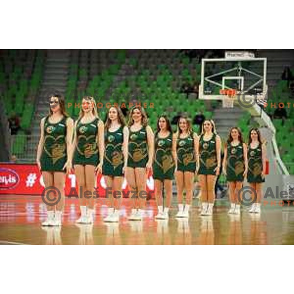 of Cedevita Olimpija in action during 7days EuroCup regular season basketball match between Cedevita Olimpija and Promitheas in Stozice, Arena, Ljubljana, Slovenia on March 10, 2022