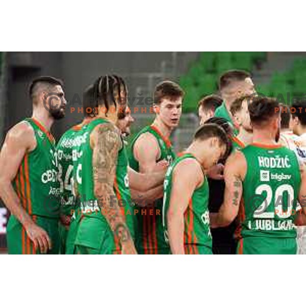 Luka Scuka of Cedevita Olimpija in action during 7days EuroCup regular season basketball match between Cedevita Olimpija and Promitheas in Stozice, Arena, Ljubljana, Slovenia on March 10, 2022