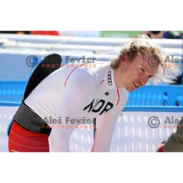 Henrik Kristoffersen (NOR), winner of AUDI FIS Ski World Cup Giant Slalom for 61.Vitranc Cup in Kranjska gora, Slovenia on March 12, 2022