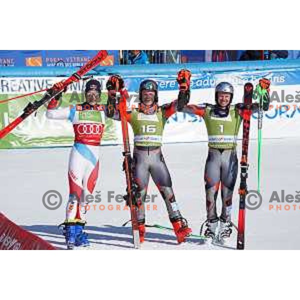 Henrik Kristoffersen (NOR), winner of AUDI FIS Ski World Cup Giant Slalom for 61.Vitranc Cup in Kranjska gora, Slovenia on March 12, 2022
