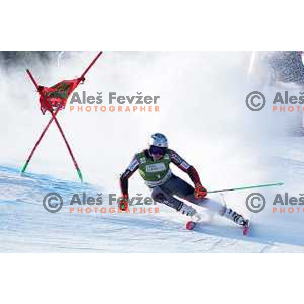 Henrik Kristoffersen (NOR), winner of AUDI FIS Ski World Cup Giant Slalom for 61.Vitranc Cup in Kranjska gora, Slovenia on March 12, 2022