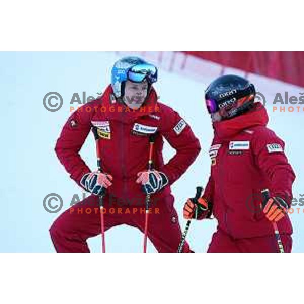 Marco Odermatt (SUI) during course inspection of AUDI FIS Ski World Cup Giant Slalom for 61.Vitranc Cup in Kranjska gora, Slovenia on March 13, 2022