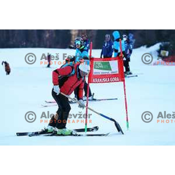 course inspection of AUDI FIS Ski World Cup Giant Slalom for 61.Vitranc Cup in Kranjska gora, Slovenia on March 13, 2022