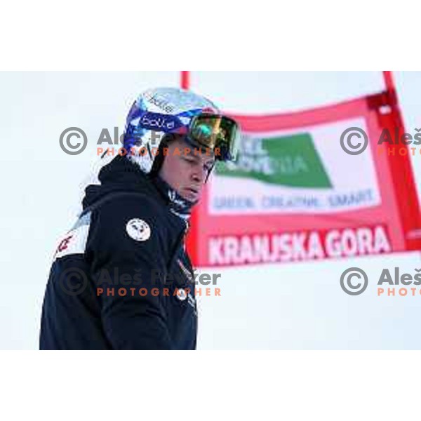 Alexis Pinturault (FRA) during course inspection of AUDI FIS Ski World Cup Giant Slalom for 61.Vitranc Cup in Kranjska gora, Slovenia on March 13, 2022