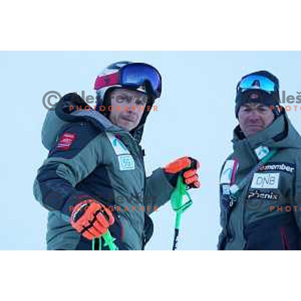 Henrik Kristoffersen (NOR) during course inspection of AUDI FIS Ski World Cup Giant Slalom for 61.Vitranc Cup in Kranjska gora, Slovenia on March 13, 2022