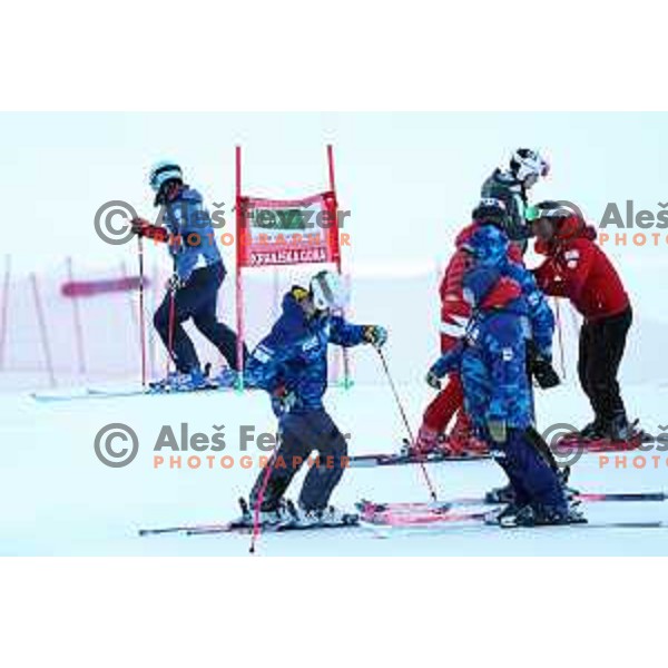course inspection of AUDI FIS Ski World Cup Giant Slalom for 61.Vitranc Cup in Kranjska gora, Slovenia on March 13, 2022