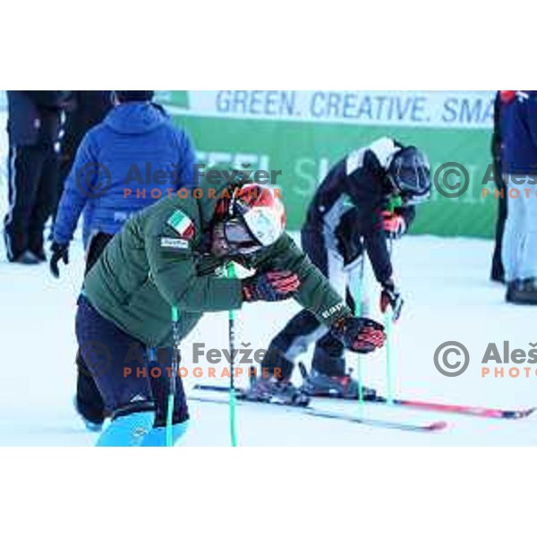 course inspection of AUDI FIS Ski World Cup Giant Slalom for 61.Vitranc Cup in Kranjska gora, Slovenia on March 13, 2022