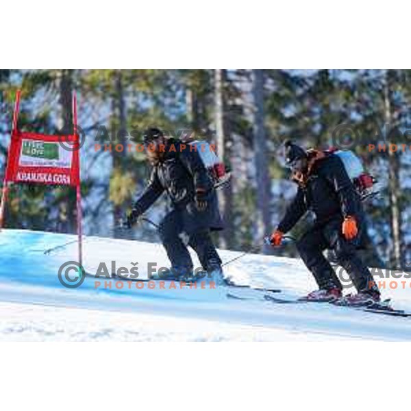 course inspection of AUDI FIS Ski World Cup Giant Slalom for 61.Vitranc Cup in Kranjska gora, Slovenia on March 13, 2022
