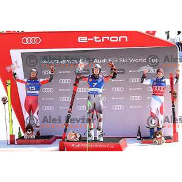 Henrik Kristoffersen (NOR), winner of AUDI FIS Ski World Cup Giant Slalom for 61.Vitranc Cup in Kranjska gora, Slovenia on March 13, 2022