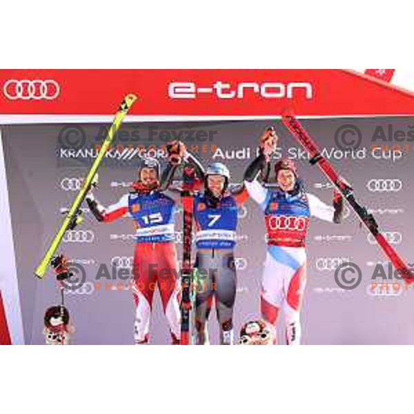 Henrik Kristoffersen (NOR), winner of AUDI FIS Ski World Cup Giant Slalom for 61.Vitranc Cup in Kranjska gora, Slovenia on March 13, 2022
