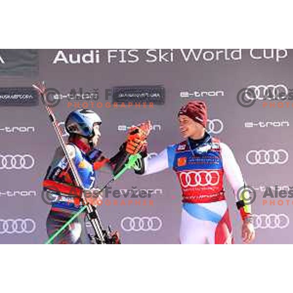 Henrik Kristoffersen (NOR), winner of AUDI FIS Ski World Cup Giant Slalom for 61.Vitranc Cup in Kranjska gora, Slovenia on March 13, 2022